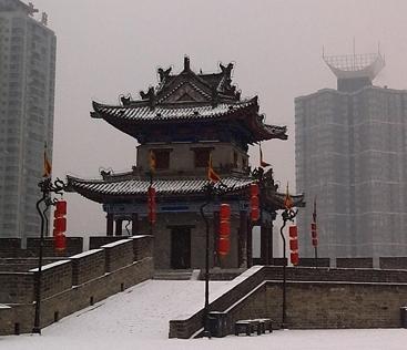 风雪城墙 王国林摄影作品