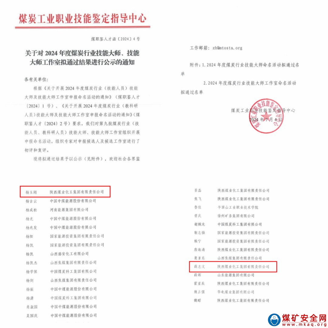 陕西中能煤田有限公司技能人才再创佳绩，快来点赞！